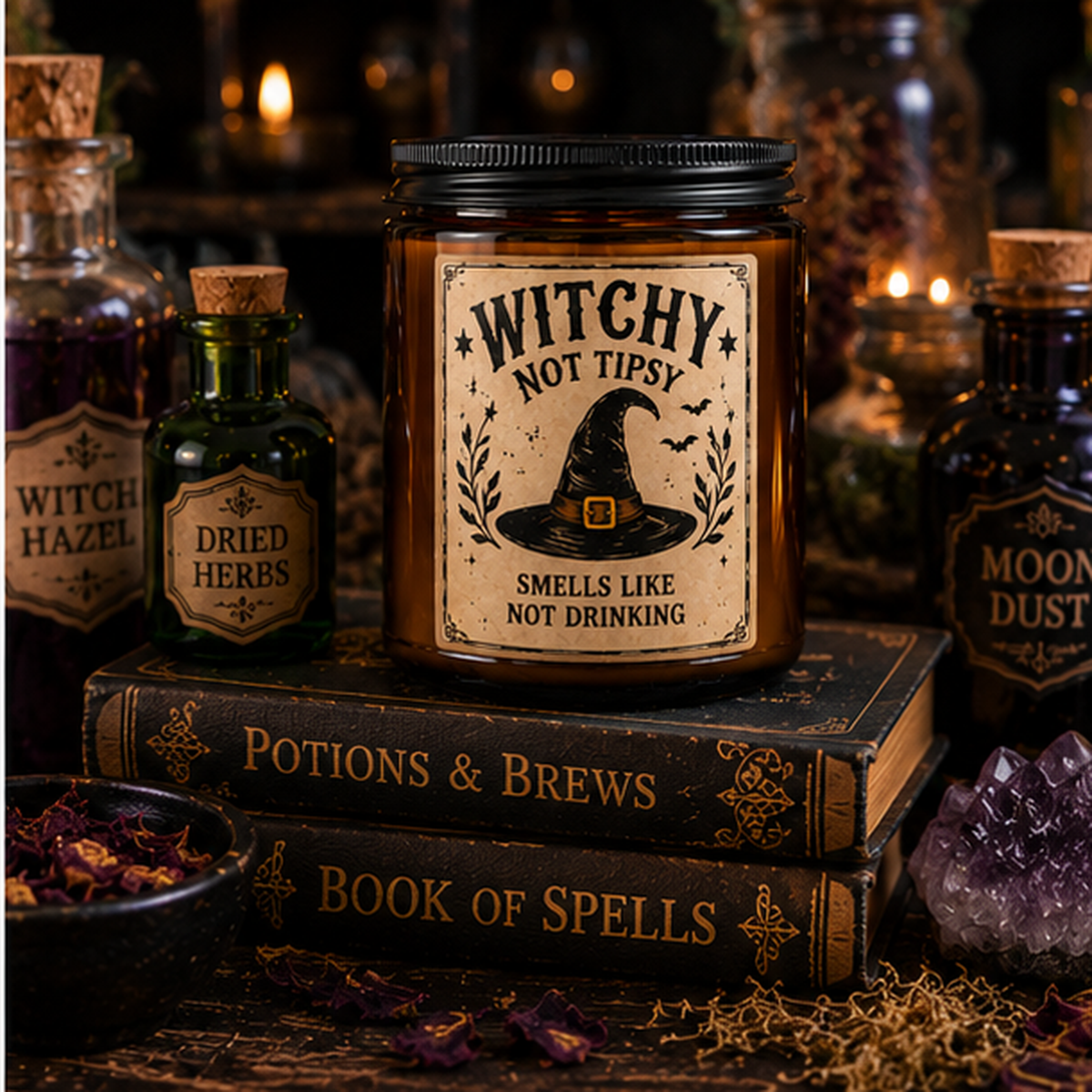witchy not tipsy candle